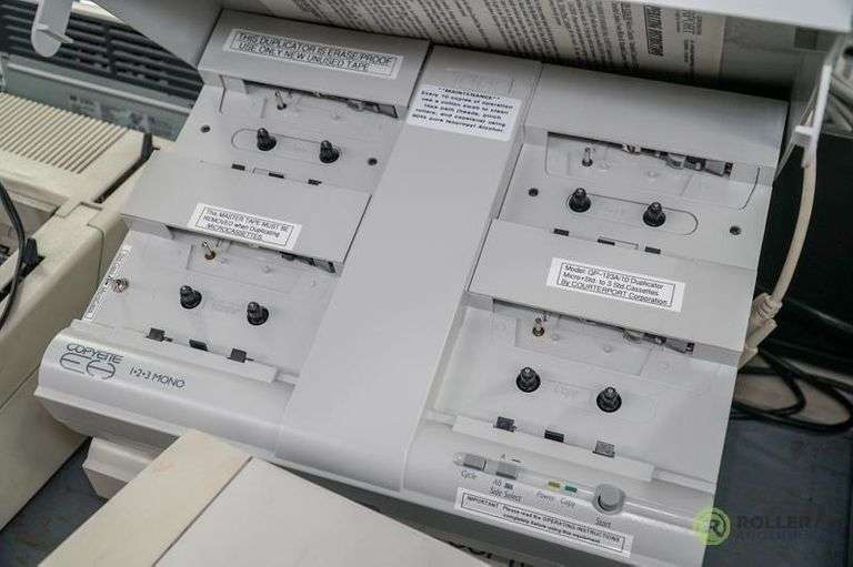 Datacard Card Printer and (2) Telex Copyette Tape Duplicators Roller