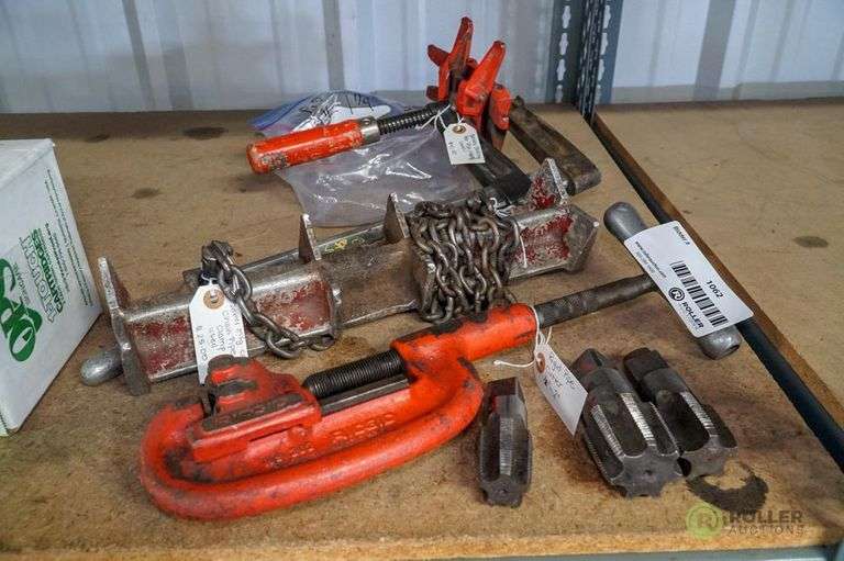 Ridgid Pipe Cutter, Jewel Chain Pipe Clamp, Bessey Sliding Bar Pipe