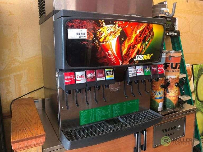 SerVend MD200 Beverage 10Head Drink Soda Fountain with Ice Dispenser