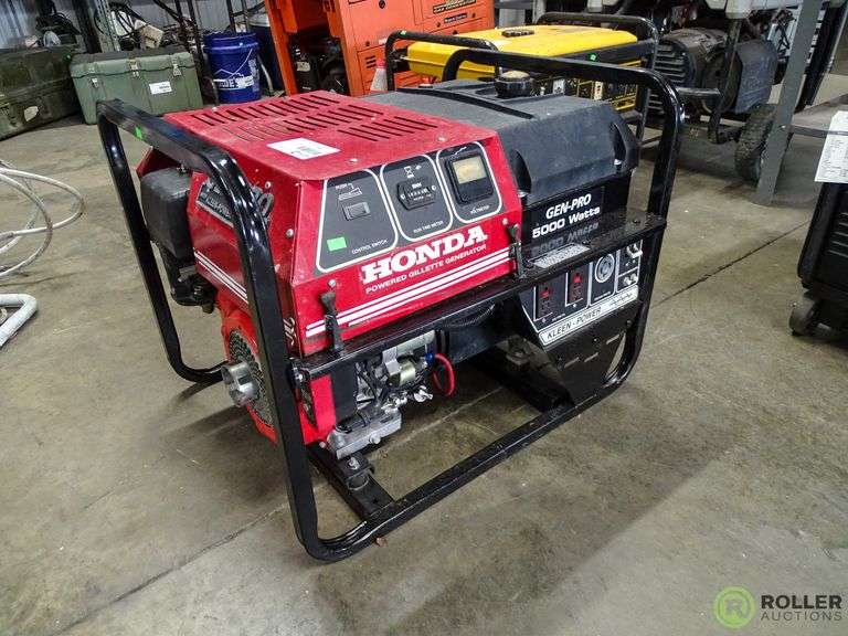 Honda GenPro 5000 Watt Generator, Gas Roller Auctions