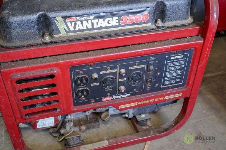 Coleman Powermate Vantage 3500 Portable Generator, Gas Roller Auctions
