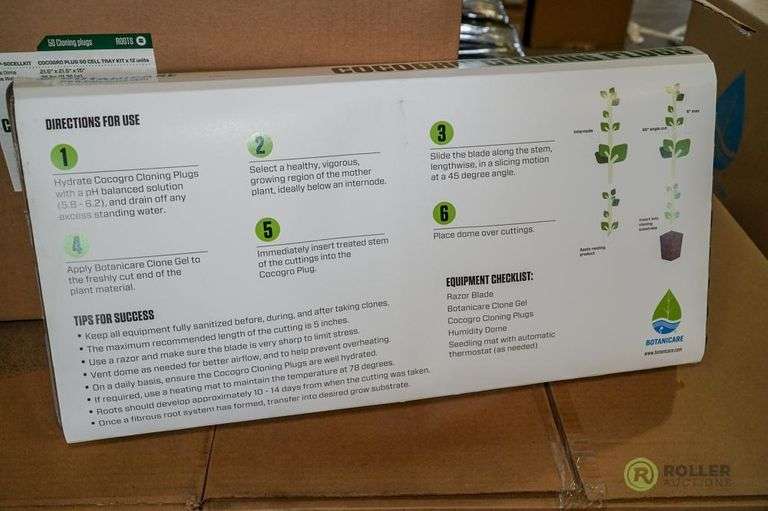 (7) CoCo Gro Cloning Plugs, 50Cell Trays, 12Count Roller Auctions