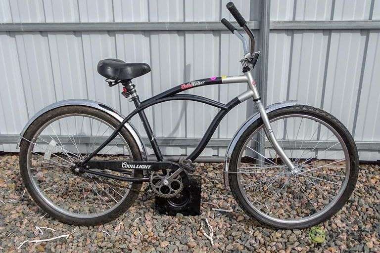 Coors Light Cruiser Bike With Fenders and Light Roller Auctions