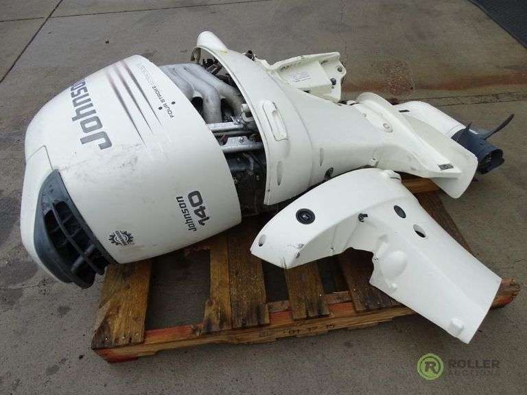 Bombardier Johnson 140 HP Four Stroke Boat Engine Roller Auctions