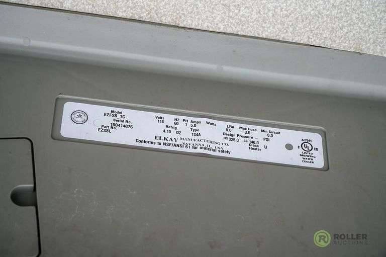 Elkay EZFS81C Wall Mounted Refrigerated Drinking Fountain Roller