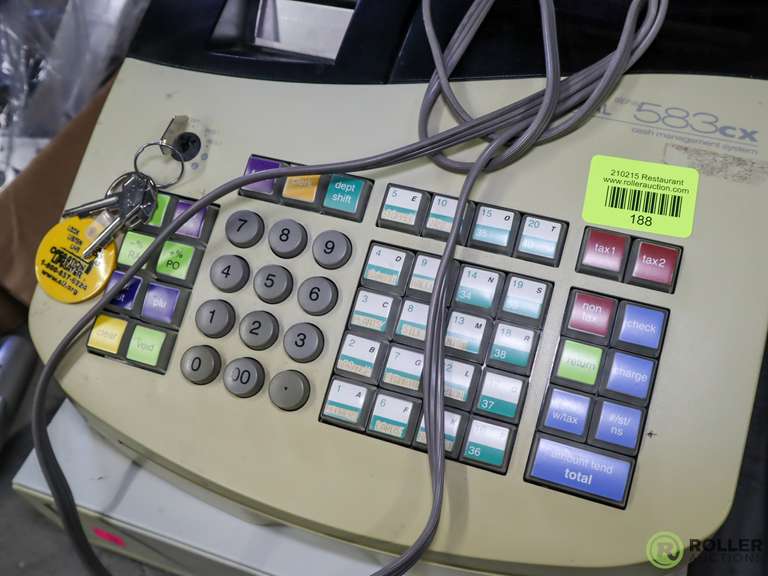Royal Alpha 583CX Electronic Cash Register with Keys Roller Auctions