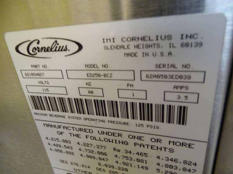 Hoshizaki KML250MAH Air Cooled Ice Maker with Cornelius ED250BCZ 8