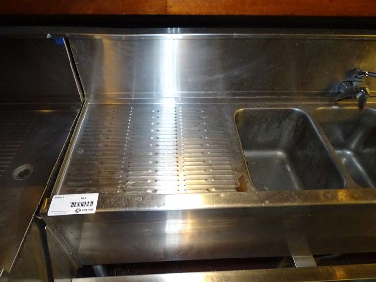 Perlick Back Bar Sink with Faucet, Drainboards and Speed