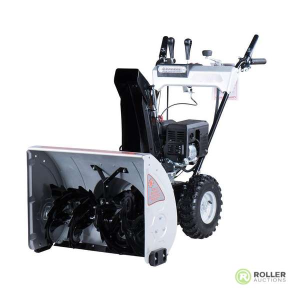 New TMG Industrial TMGGSB24 Dual Stage Snow Blower, Gas, 24in Roller