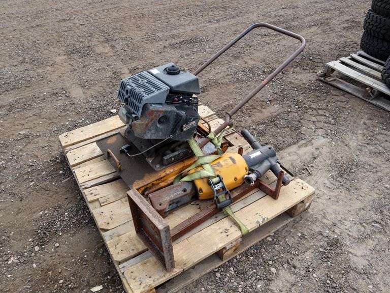 Wacker 18in Gas Plate Compactor, Atlas Copco Pneumatic Jack Hammer