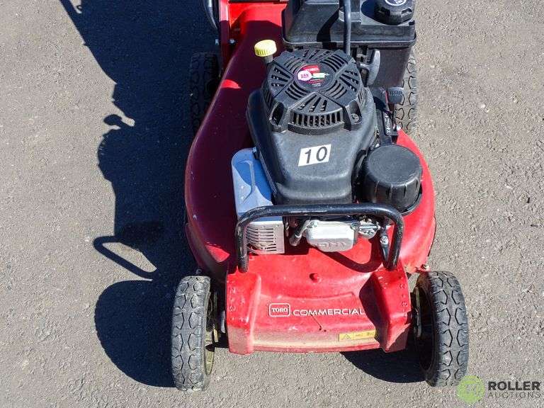 Toro Commercial Push Mower, Gas, Rear Bagger, 22in Cut Roller Auctions