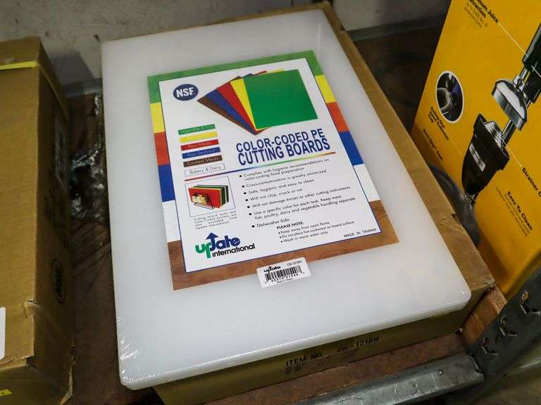 (10) Color Coded PE Cutting Boards Roller Auctions