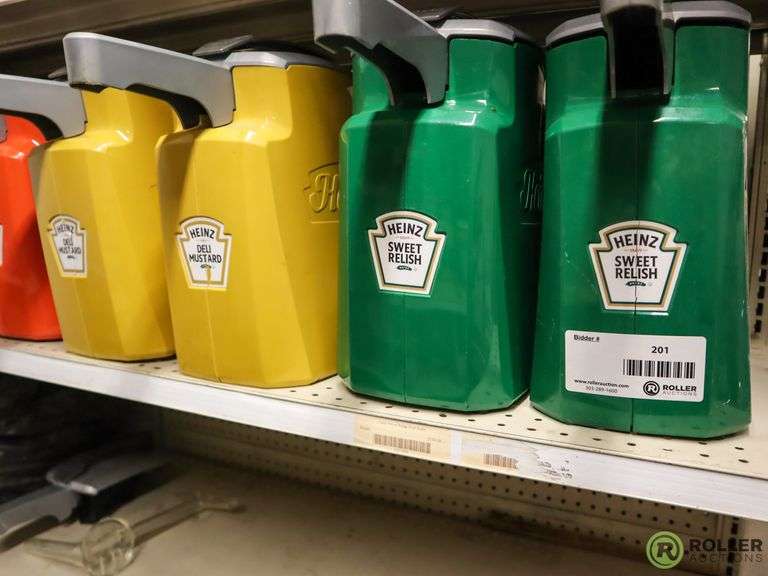 (18) Heinz Condiment Dispensers With Extra Pumps and Lids Roller Auctions