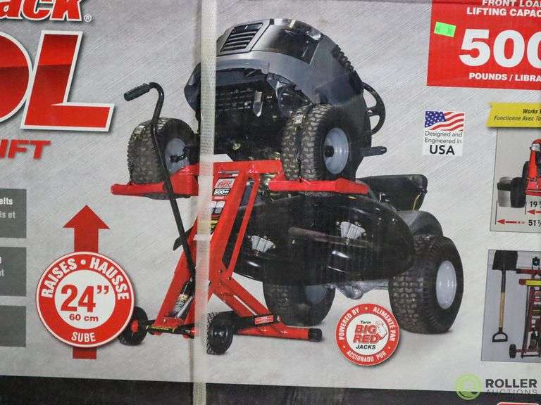 New MoJack HDL Mower Lift, 500Lb Capacity Roller Auctions