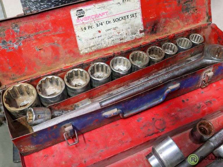 (2) Napa Evercraft 3/4in Dr. Socket Sets Roller Auctions