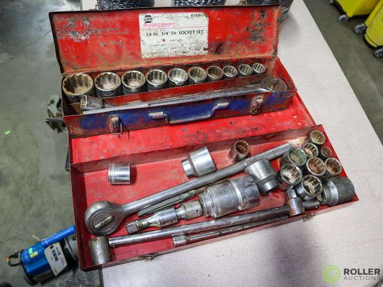 (2) Napa Evercraft 3/4in Dr. Socket Sets Roller Auctions