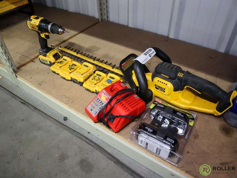 DeWalt DCHT820 Hedge Trimmer, DeWalt DCD785 Drill With Batteries and