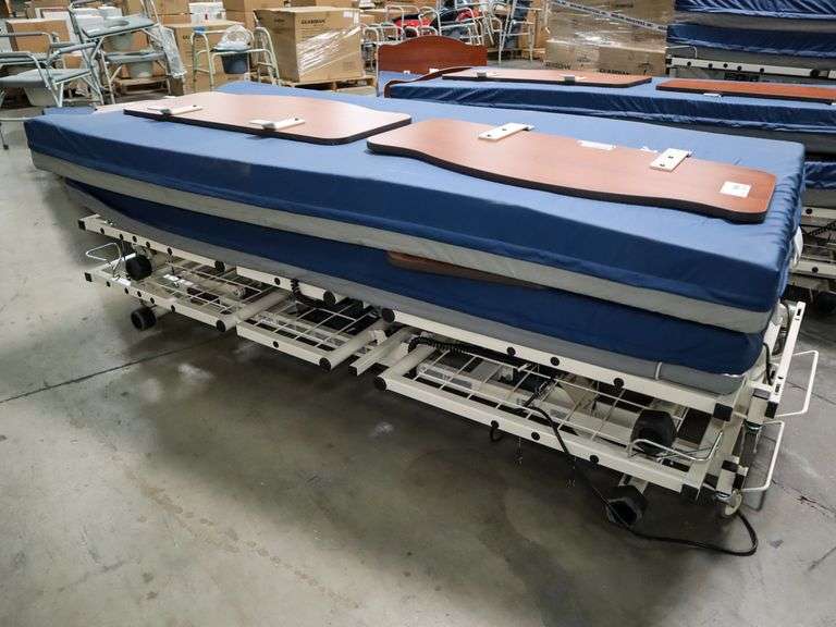 (2) Joerns Care 100 ECC Full Electric Hospital Beds with Mattresses