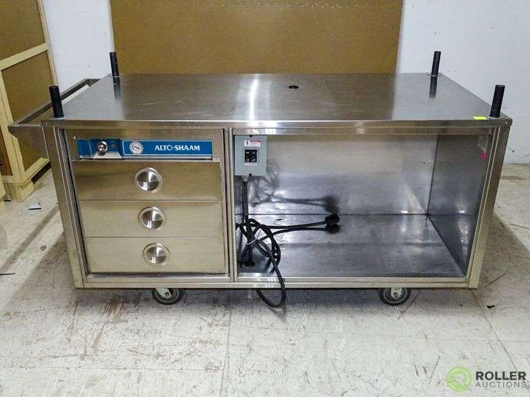 73in x 37in Carts of Colorado Hot Dog Concession Cart with AltoShaam 3