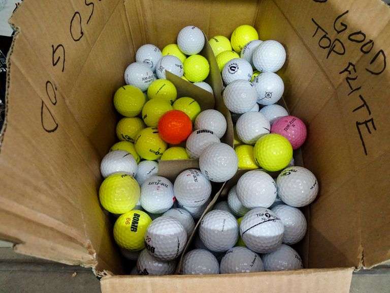 (3) Boxes of Golf Balls Roller Auctions