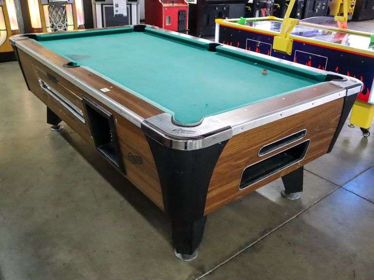 Dynamo 7' Pool Table, Brown Finish (Ball Gate and Coin Mechanism