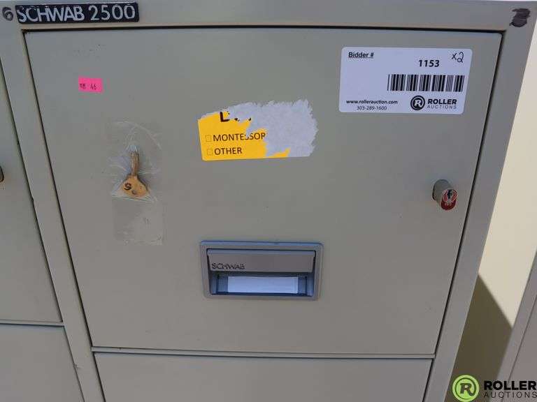 (2) Schwab 2500 Locking File Fire Proof Roller Auctions