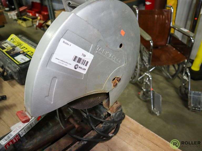 Task Force 14" Abrasive Chop Saw and Welding Electrodes - Roller Auctions