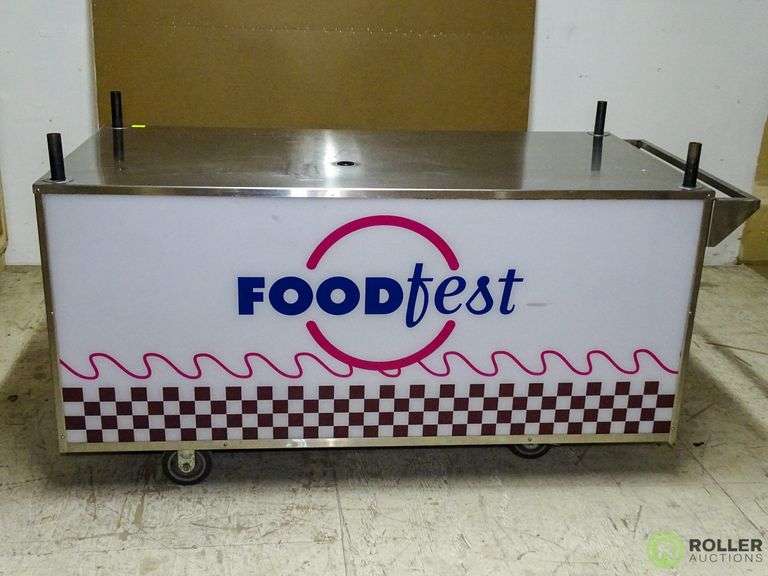 73in x 37in Carts of Colorado Hot Dog Concession Cart with AltoShaam 3