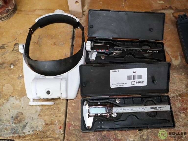 Husky and General Ultra Tech Digital Calipers and Headlight