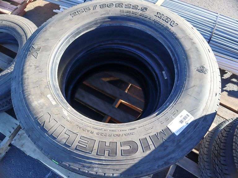 (3) Michelin X 255/80R22.5 XRV Tires Roller Auctions