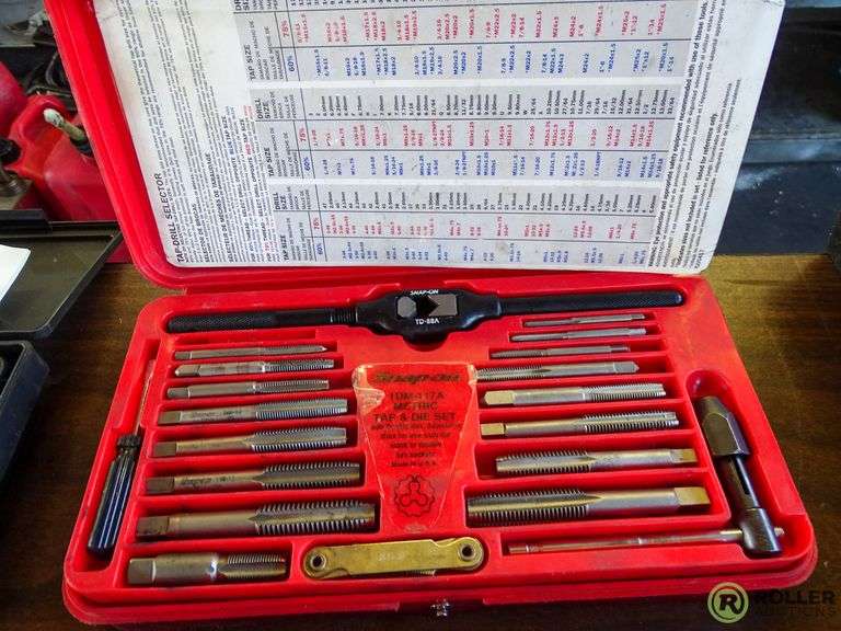 SnapOn TDM117A Tap & Die Set and SnapOn REX25A Screw Extractor Set