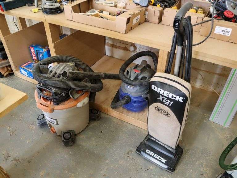 Ridgid WD12450 Vacuum, Shop Vac Wet / Dry Vacuum and Oreck X121700ECB