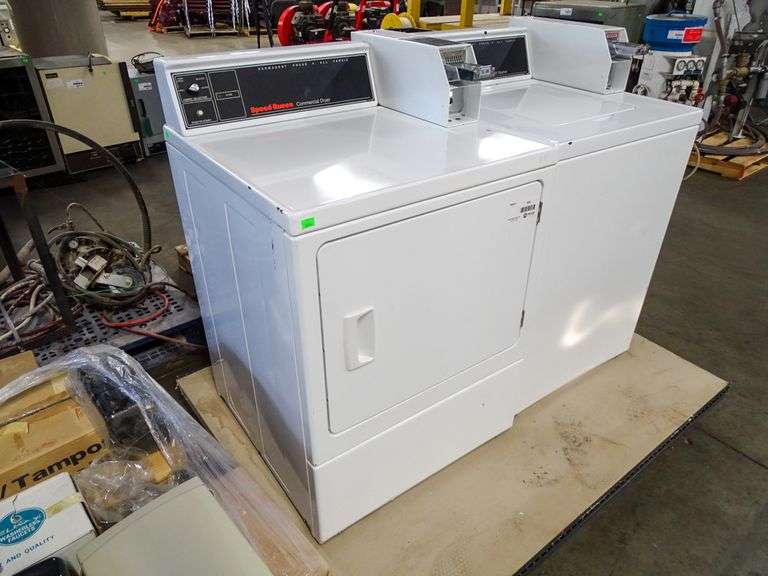 Speed Queen Commercial Washer & Dryer, No Lock Box Key Roller Auctions