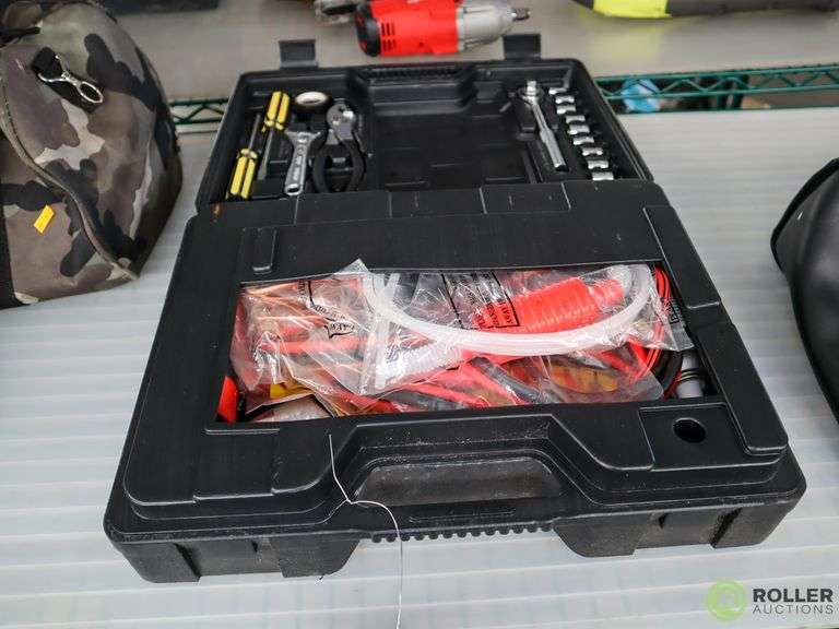Skillcraft Automotive Tool Kit With Cables Roller Auctions