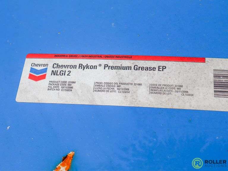 (4) 400Lbs of Chevron Rykon Premium Grease EP NLGI2 Roller Auctions