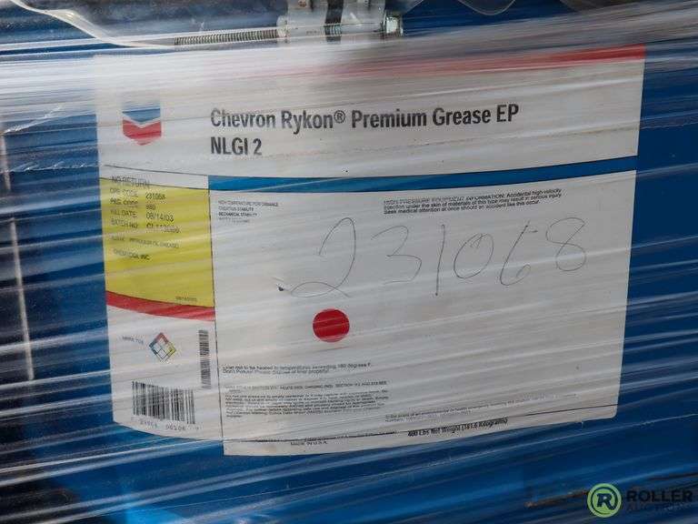 (4) 400Lbs of Chevron Rykon Premium Grease EP NLGI2 Roller Auctions