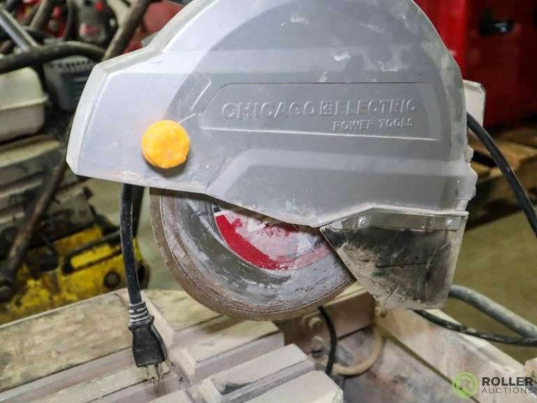Chicago Electric 69275 10" Industrial Tile / Brick Saw, 2.5Hp Roller
