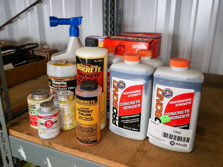 Elmer's Concrete Bonder, Pipe Sealant, and Evercoat Repair Filler