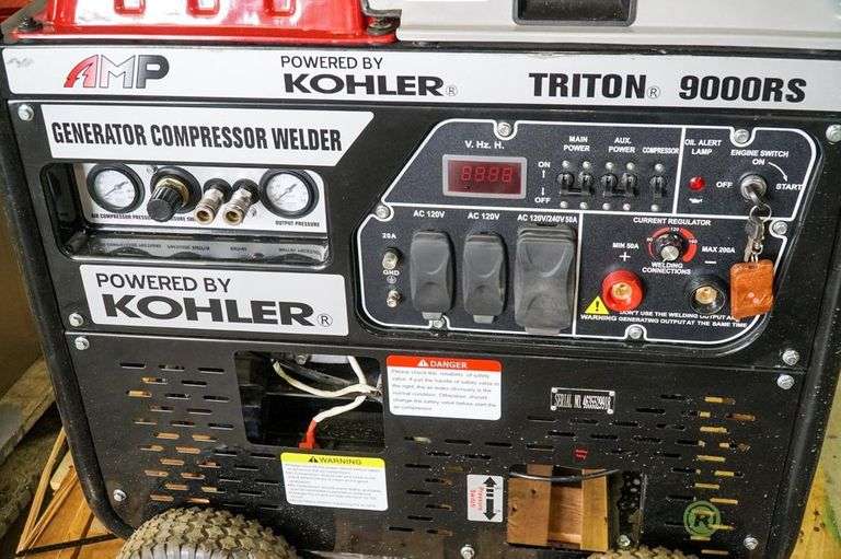 Kohler Amp Triton 9000RS Generator / Compressor / Welder, Gas with