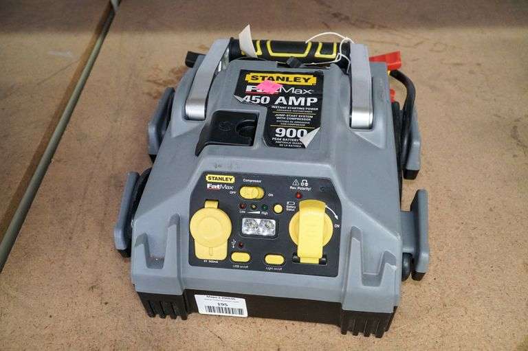Stanley Fatmax Jump Start System with Compressor, 450Amp Roller Auctions