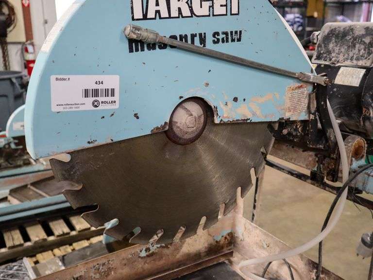 Target Masonry Saw on Stand, 5Hp Roller Auctions