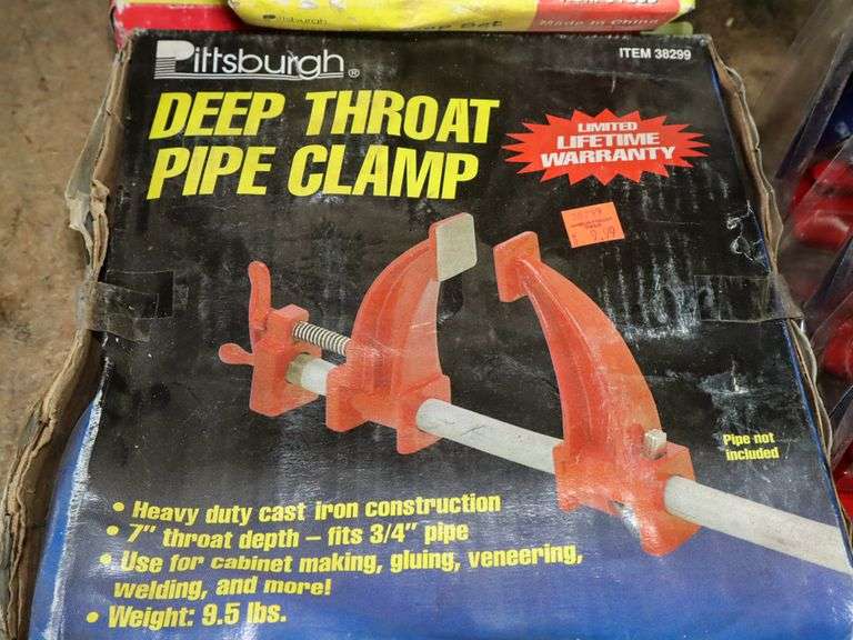 (6) Pittsburgh Pipe Clamps, Edge Clamp and Bearing Separator Roller