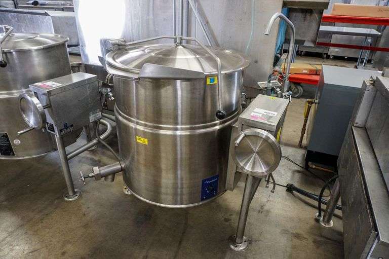 Cleveland Kel40T Jacketed Steam Kettle, Electric Roller Auctions