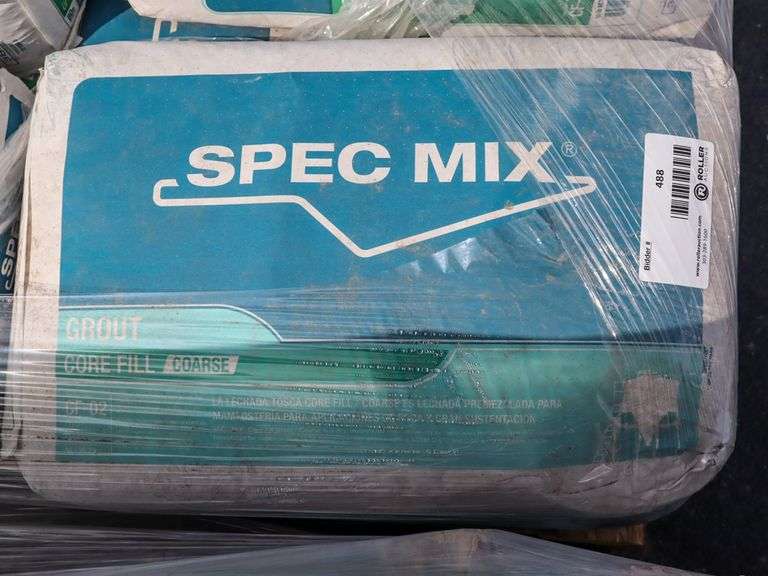 Pallet Of Spec Mix Coarse Grout Roller Auctions