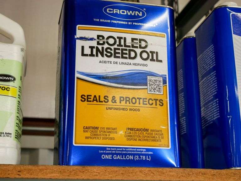 (3) Jasco 1 Gallon MEK Substitute, Crown Builed Linseed Oil, and Paint