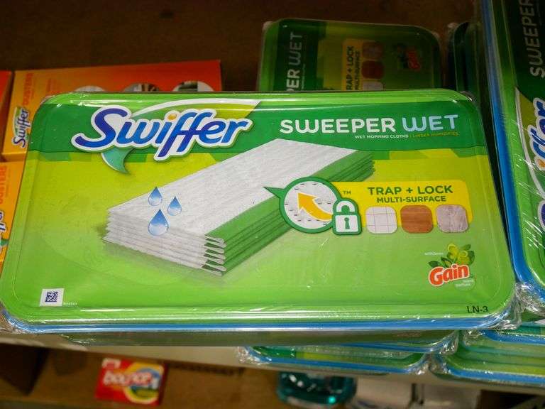 (6) 24Pad Containers of Swiffer Wet Jet Pads Roller Auction
