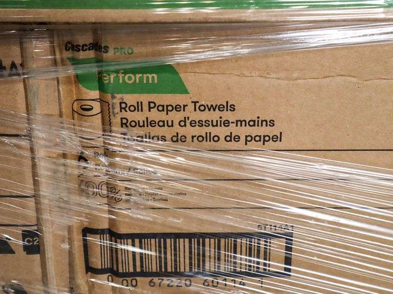 Pallet of Roll Paper Towels Roller Auction