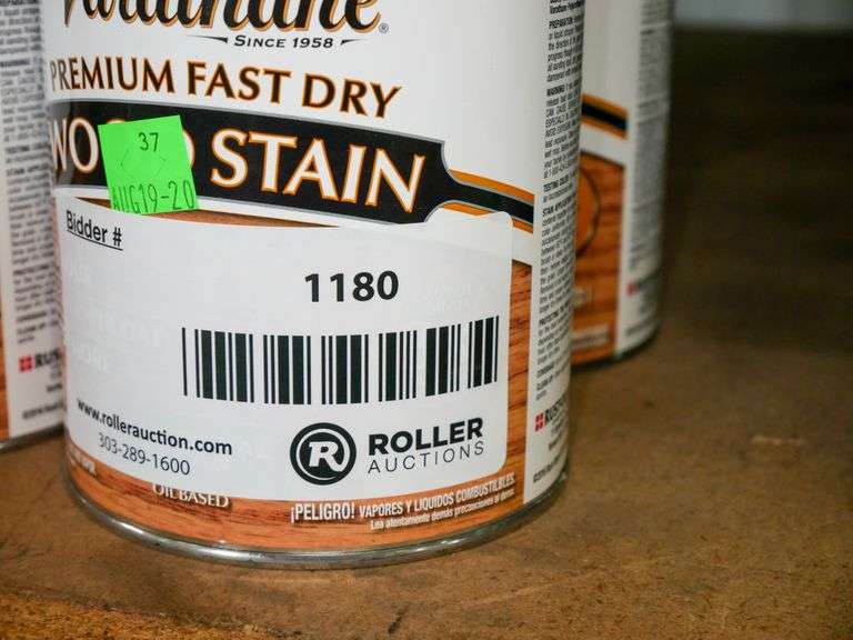 (6) Varathane 32oz Woodstain, Wood Hardener, and Wood Milk Roller