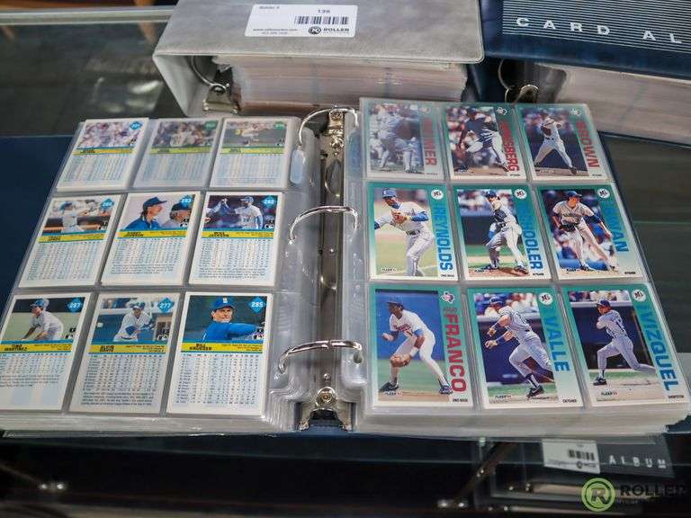 (3) Binders of Baseball Cards Roller Auctions
