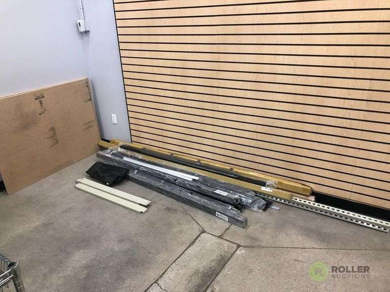 (4) 48in x 36in x 96in Warehouse Teardrop Shelving Sections With